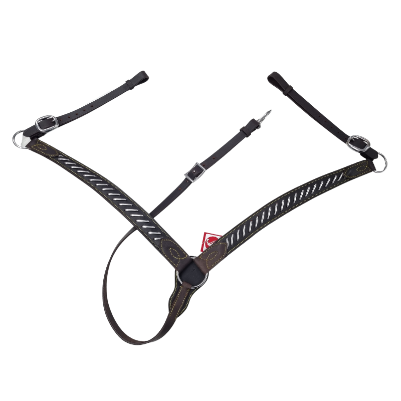 Breast Plate Western Silver Lacing